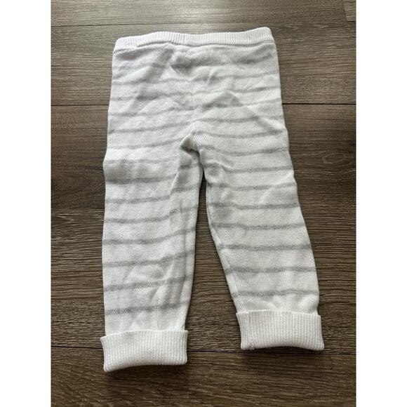 Janie and Jack White Gray Sweater Leggings 12-18M EUC Gender Neutral Pants - Picture 3 of 3